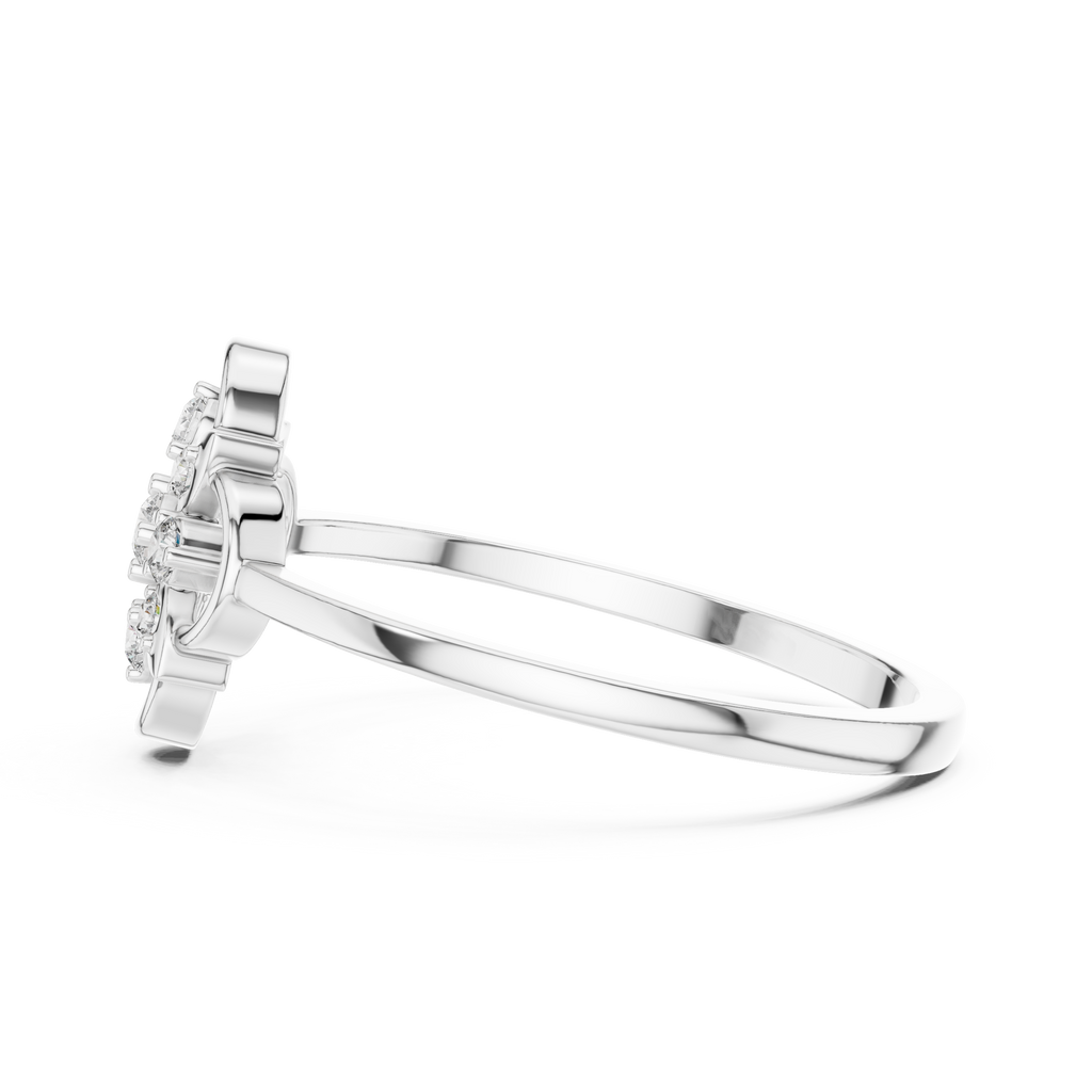 Elara Petal Halo Lab Grown Diamond Ring