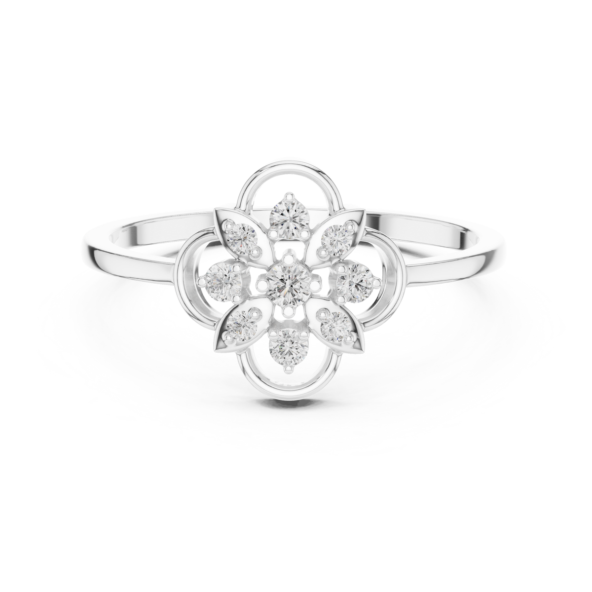 Elara Petal Halo Lab Grown Diamond Ring