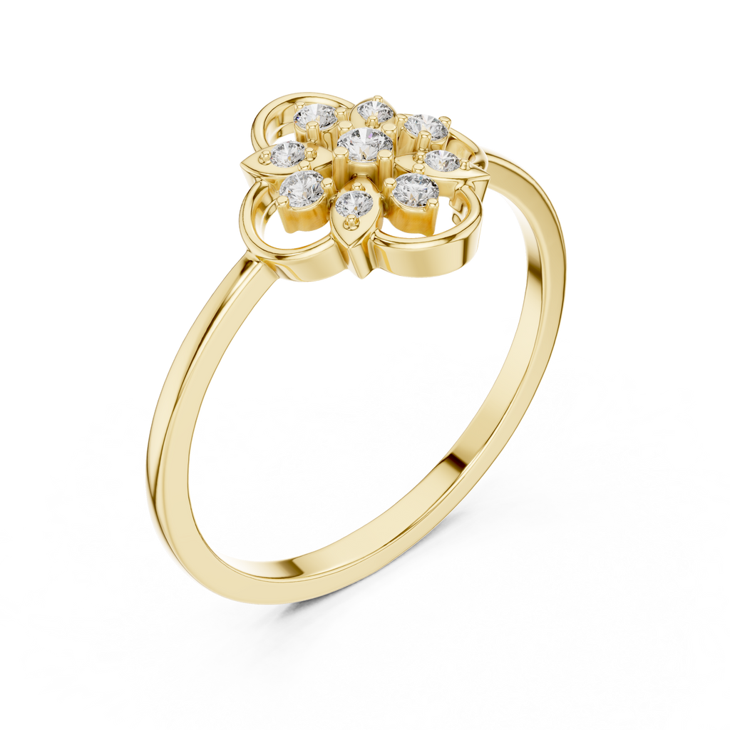 Elara Petal Halo Lab Grown Diamond Ring