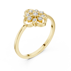 Elara Petal Halo Lab Grown Diamond Ring