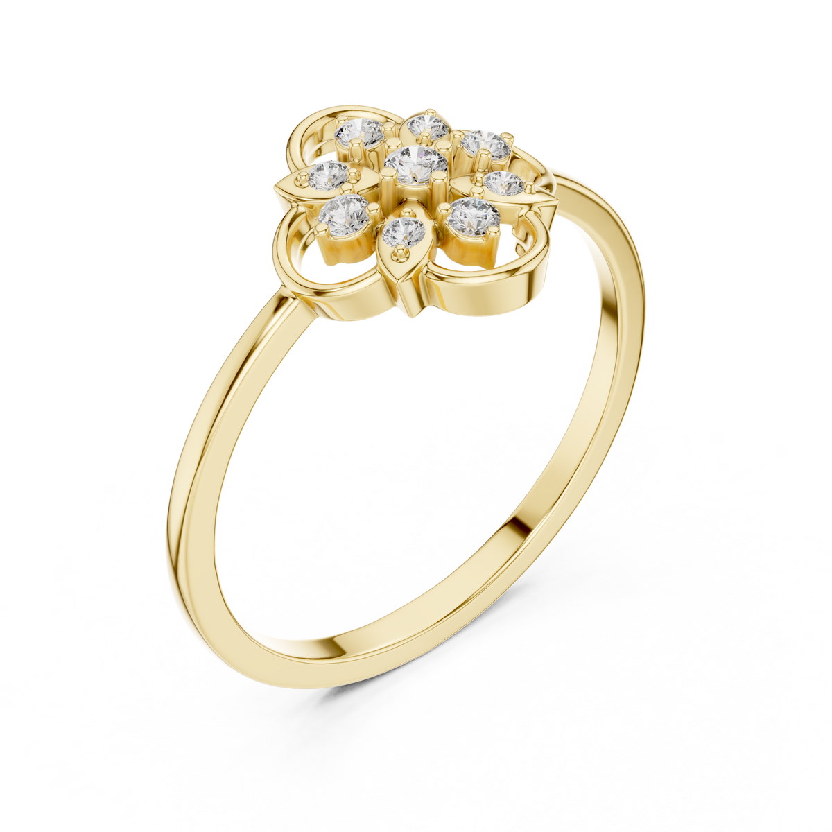 Elara Petal Halo Lab Grown Diamond Ring