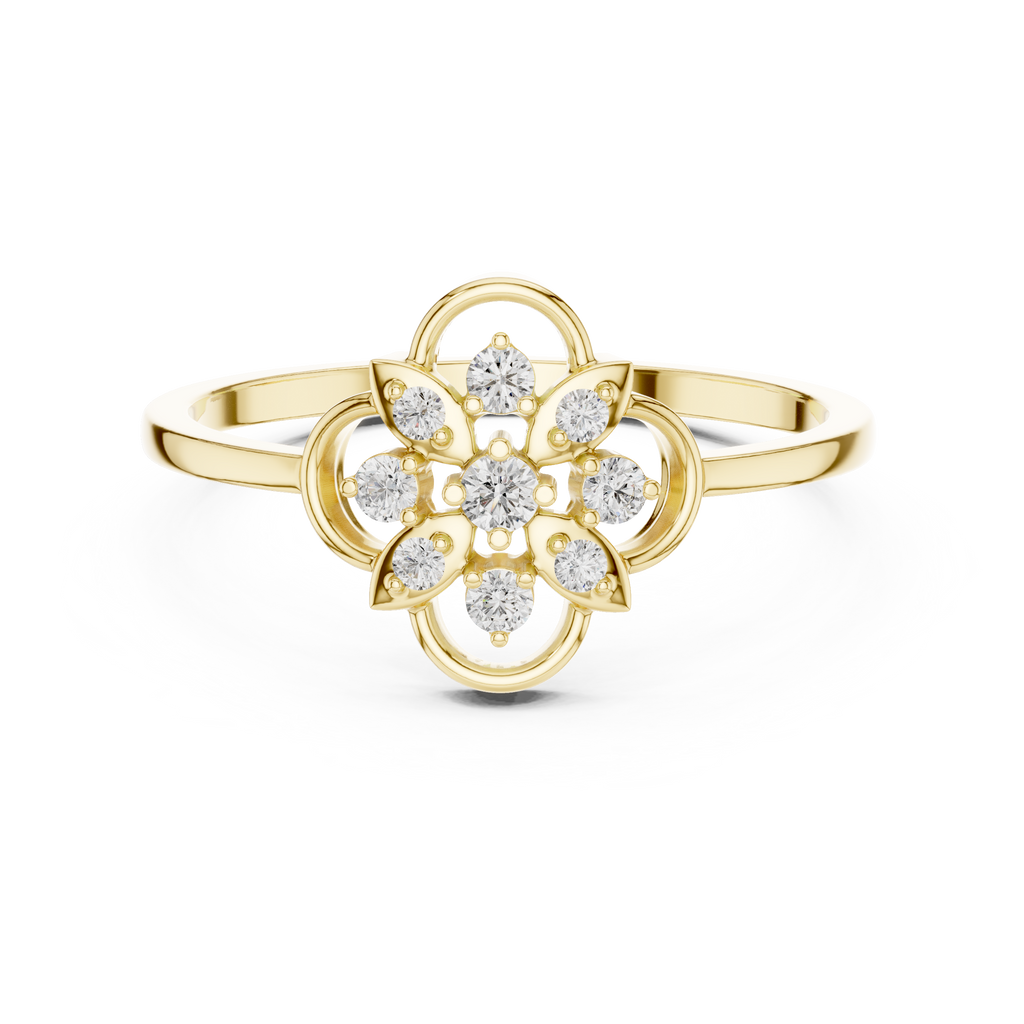 Elara Petal Halo Lab Grown Diamond Ring