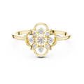 Elara Petal Halo Lab Grown Diamond Ring