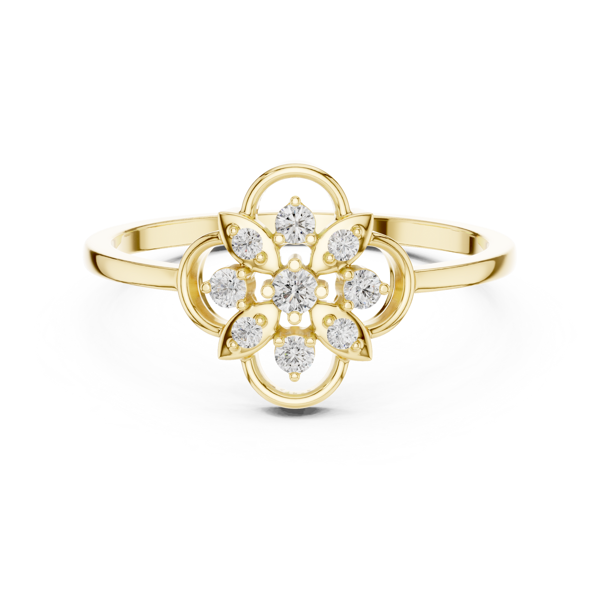 Elara Petal Halo Lab Grown Diamond Ring