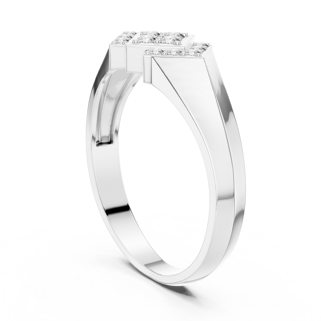 Veyra Geometric Lab Grown Diamond Ring in Real Gold