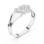Veyra Geometric Lab Grown Diamond Ring in Real Gold