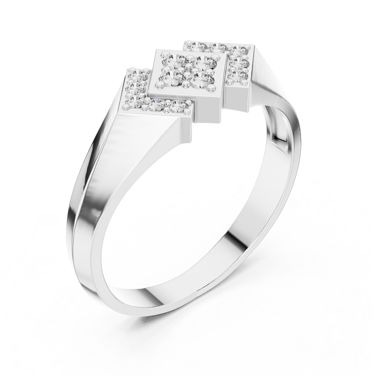 Veyra Geometric Lab Grown Diamond Ring in Real Gold