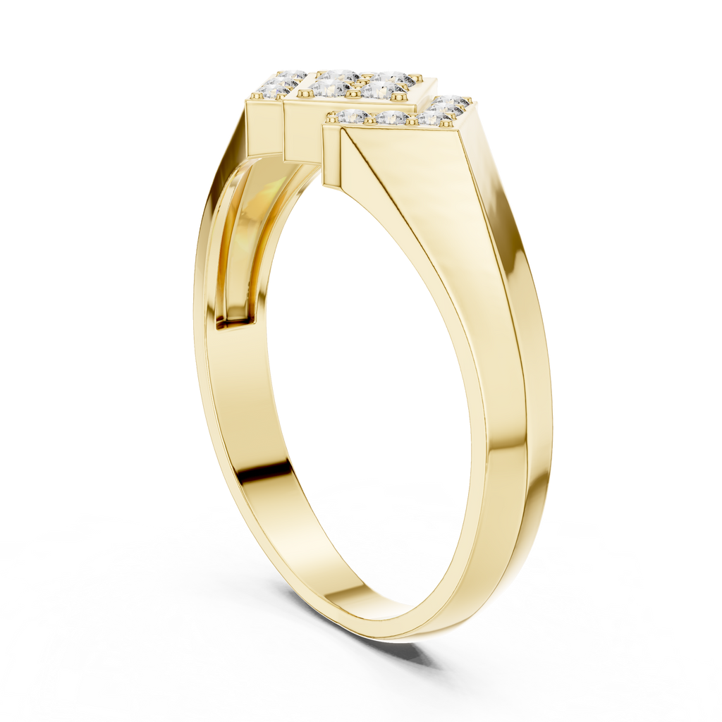 Veyra Geometric Lab Grown Diamond Ring in Real Gold