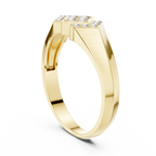 Veyra Geometric Lab Grown Diamond Ring in Real Gold