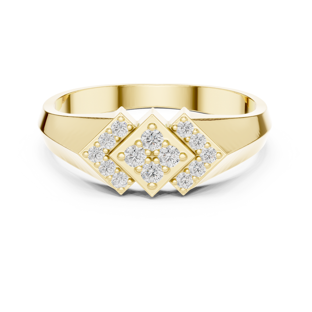 Veyra Geometric Lab Grown Diamond Ring in Real Gold