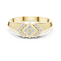 Veyra Geometric Lab Grown Diamond Ring in Real Gold