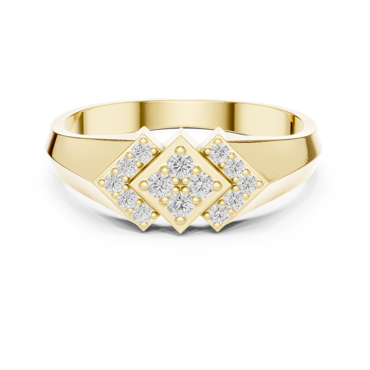 Veyra Geometric Lab Grown Diamond Ring in Real Gold