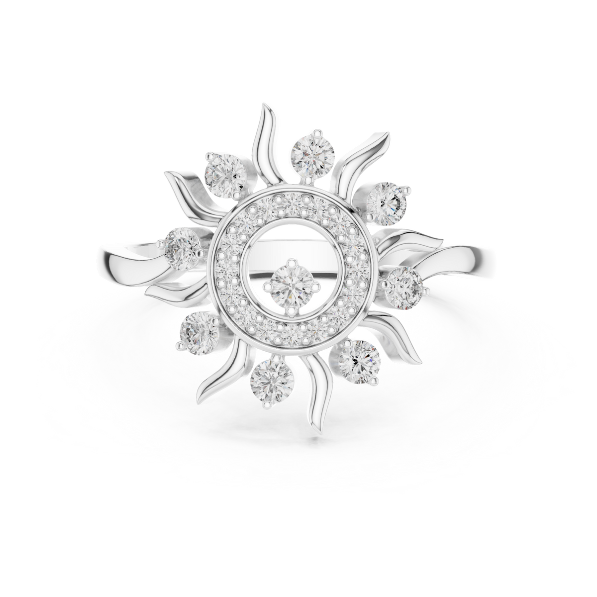 Solara Radiance Lab Grown Diamond Sunburst Ring