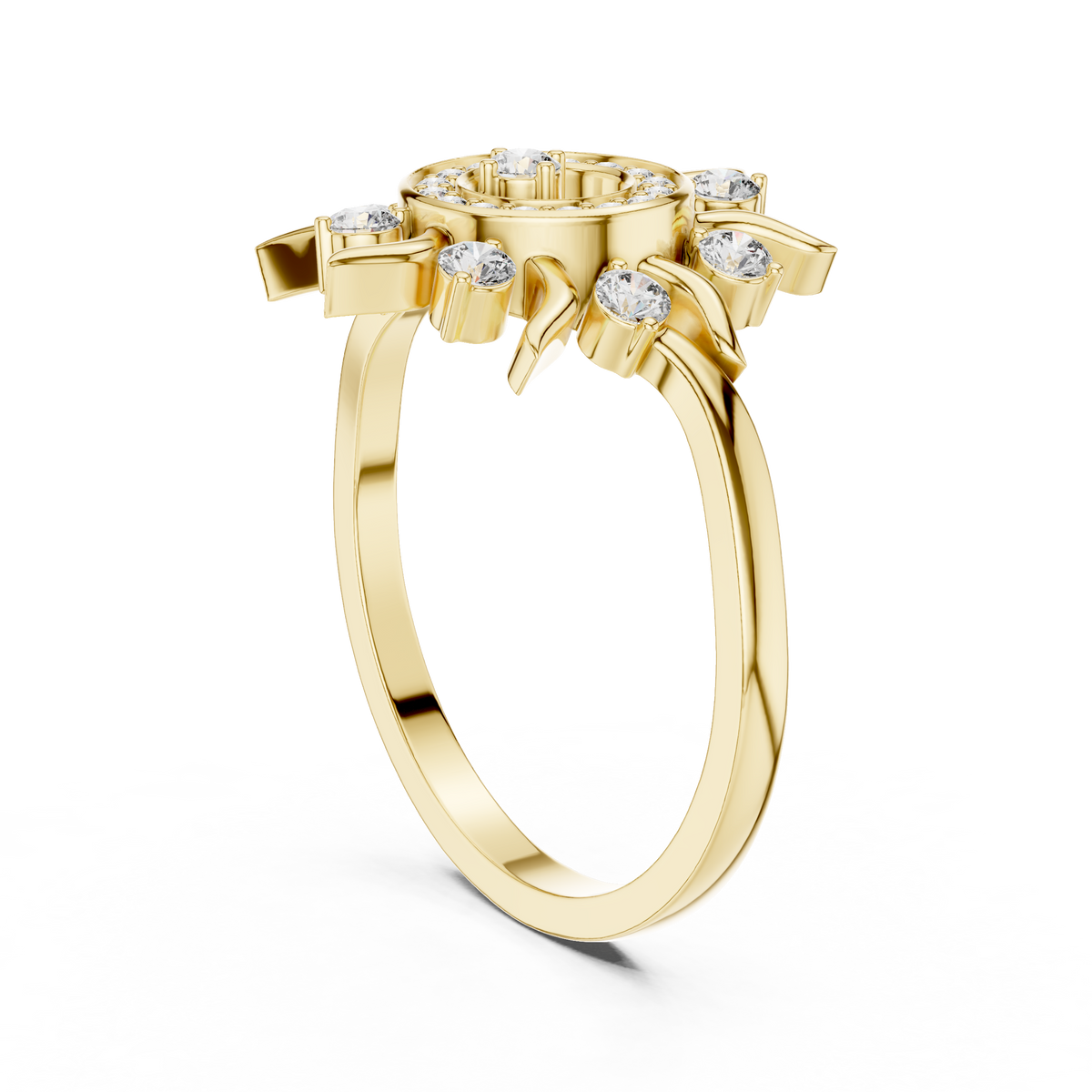 Solara Radiance Lab Grown Diamond Sunburst Ring