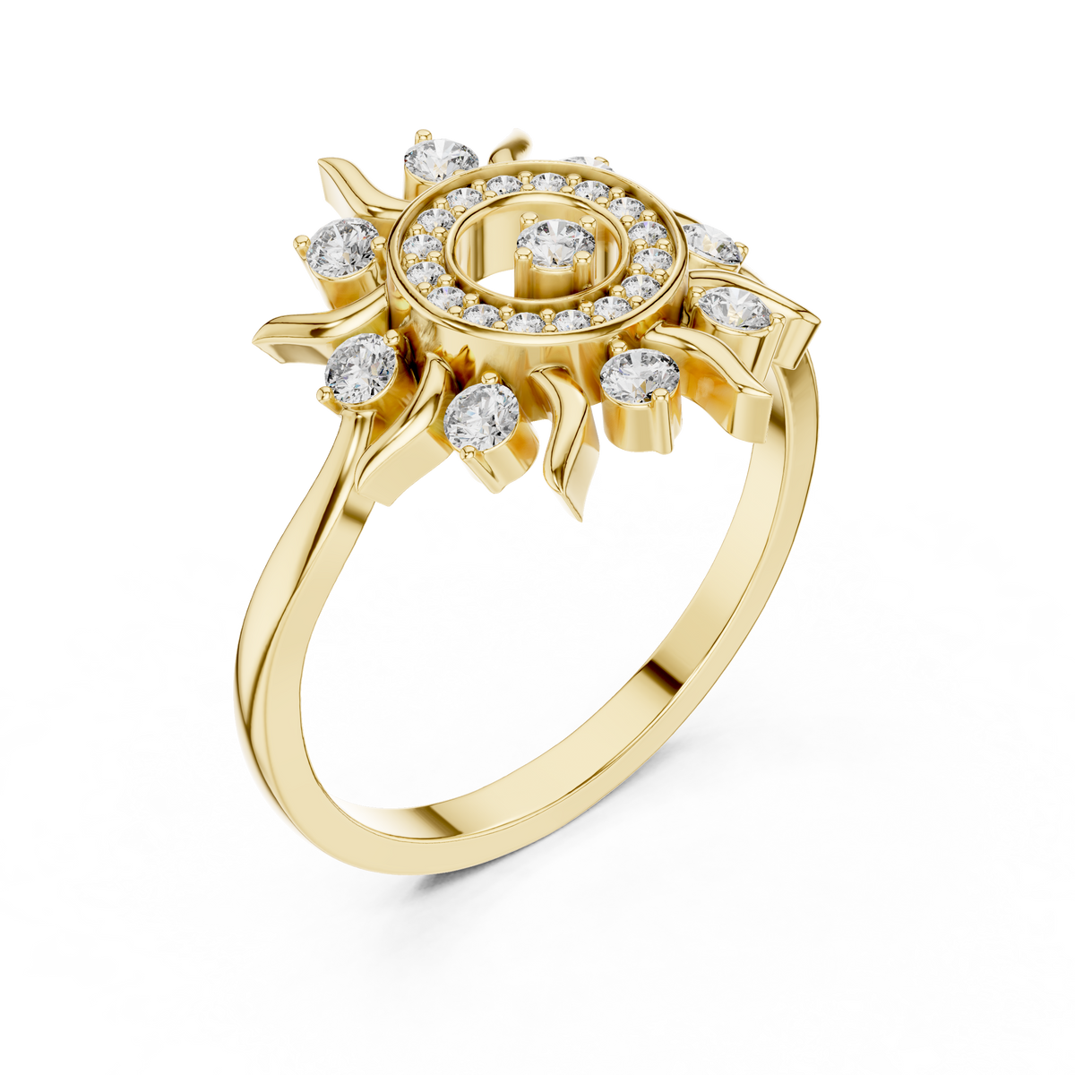 Solara Radiance Lab Grown Diamond Sunburst Ring