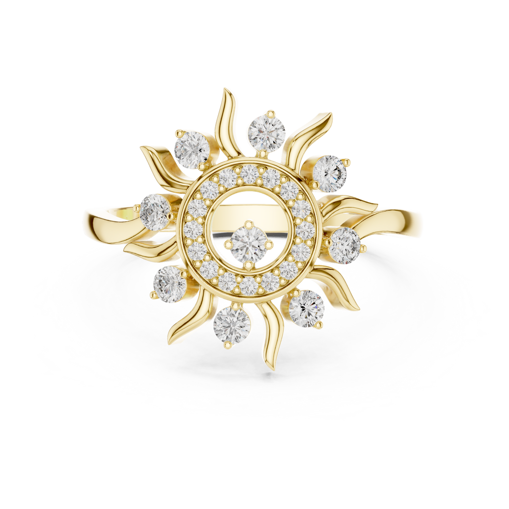 Solara Radiance Lab Grown Diamond Sunburst Ring