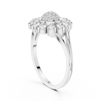 Celestine Bloom Lab Grown Diamond Floral Halo Ring