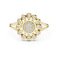 Celestine Bloom Lab Grown Diamond Floral Halo Ring