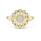 Celestine Bloom Lab Grown Diamond Floral Halo Ring