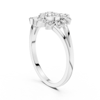 Aurelia Bloom Lab Grown Diamond Floral Ring for Women | Real Gold & Silver