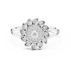 Aurelia Bloom Lab Grown Diamond Floral Ring for Women | Real Gold & Silver
