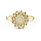Aurelia Bloom Lab Grown Diamond Floral Ring for Women | Real Gold & Silver