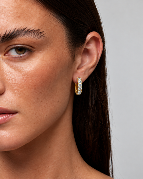 Avelisse Pavé Lab Grown Diamond Hoop Earrings