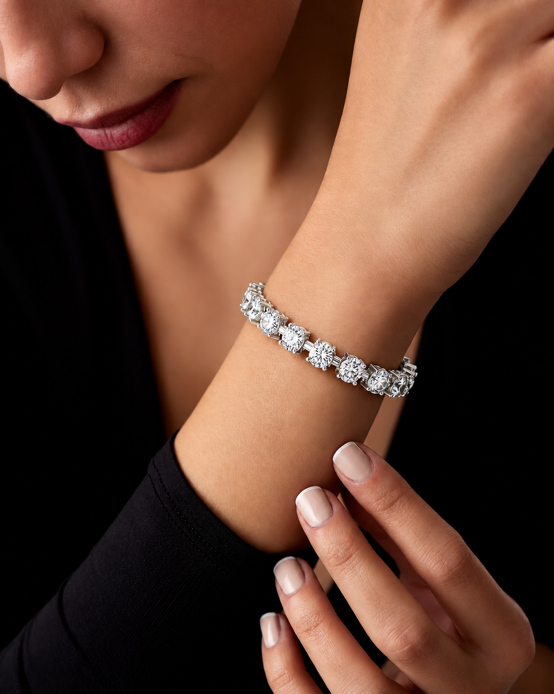 Solitelle Spaced Solitaire Lab Grown Diamond Tennis Bracelet