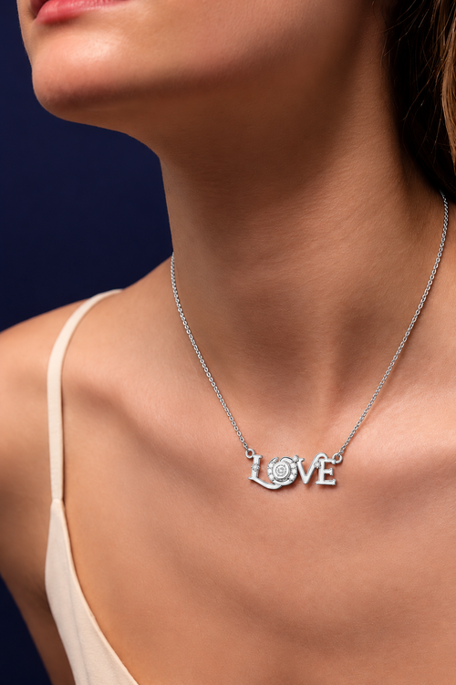 Amora LOVE Statement Lab Grown Diamond Pendant Necklace