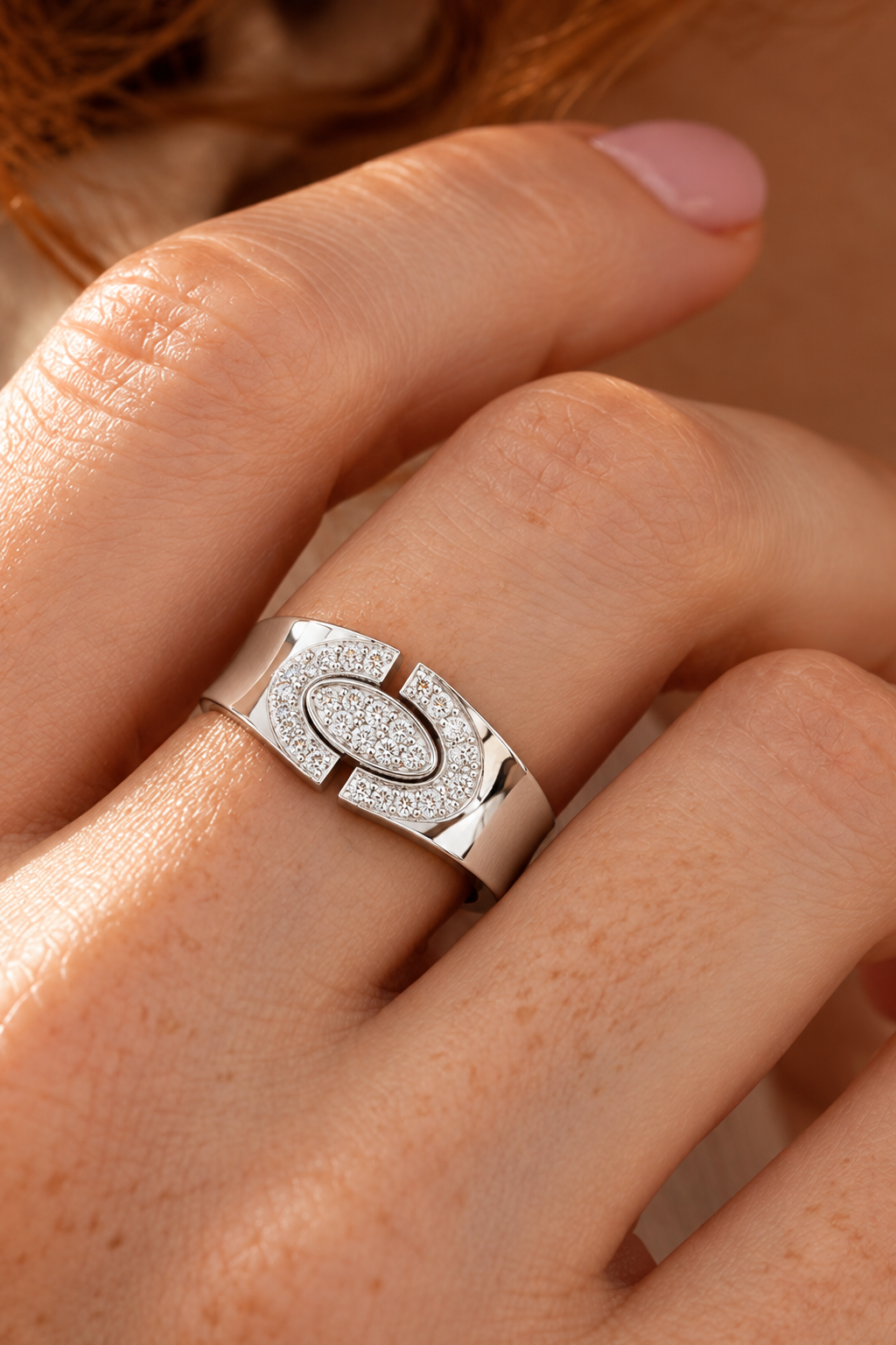 Olivienne Oval Pavé Lab Grown Diamond Band Ring
