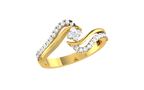 Nerivelle Wave Lab Grown Diamond Ring in Real Gold
