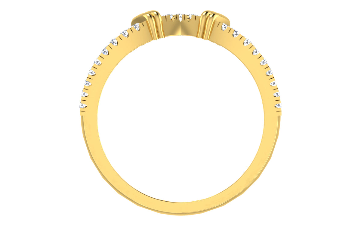 Veyra Chevron Lab Grown Diamond Band Ring