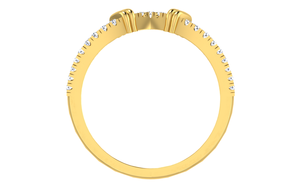 Veyra Chevron Lab Grown Diamond Band Ring