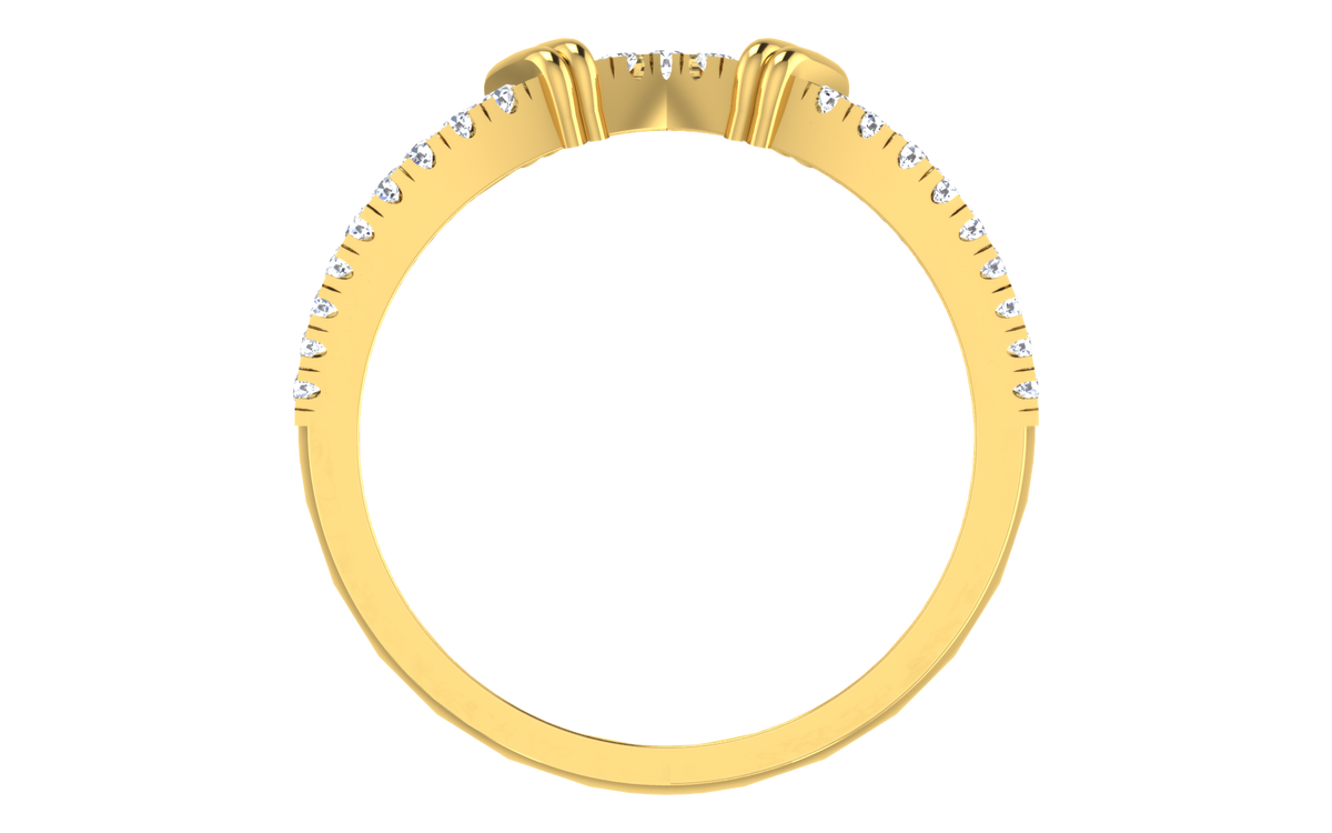 Veyra Chevron Lab Grown Diamond Band Ring