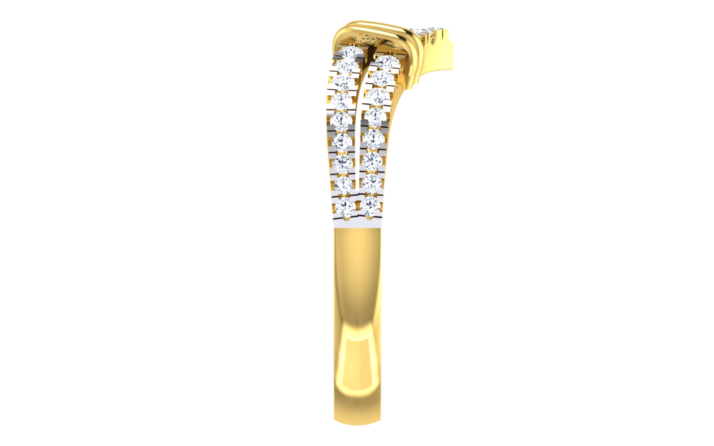 Veyra Chevron Lab Grown Diamond Band Ring