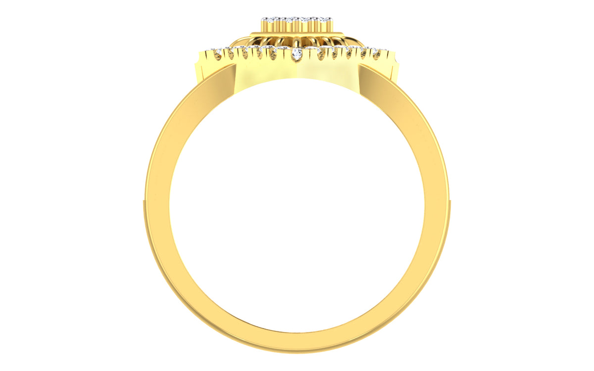 Square Lattice Lab Grown Diamond Ring