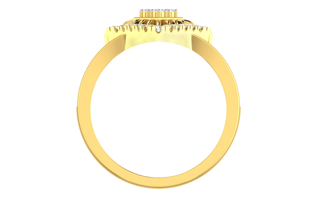 Square Lattice Lab Grown Diamond Ring