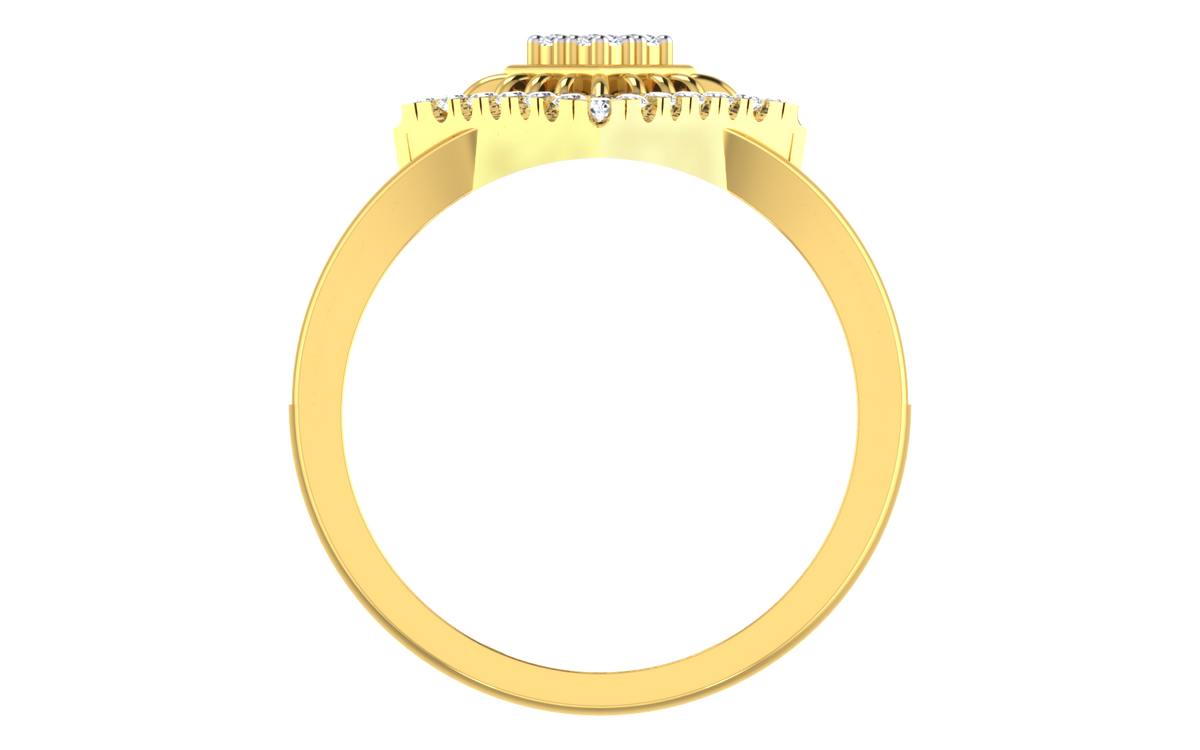 Square Lattice Lab Grown Diamond Ring