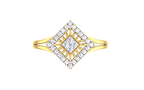 Square Lattice Lab Grown Diamond Ring