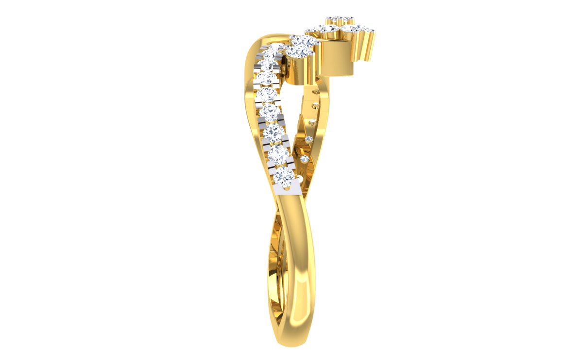 Luxury Geometric Diamond Ring