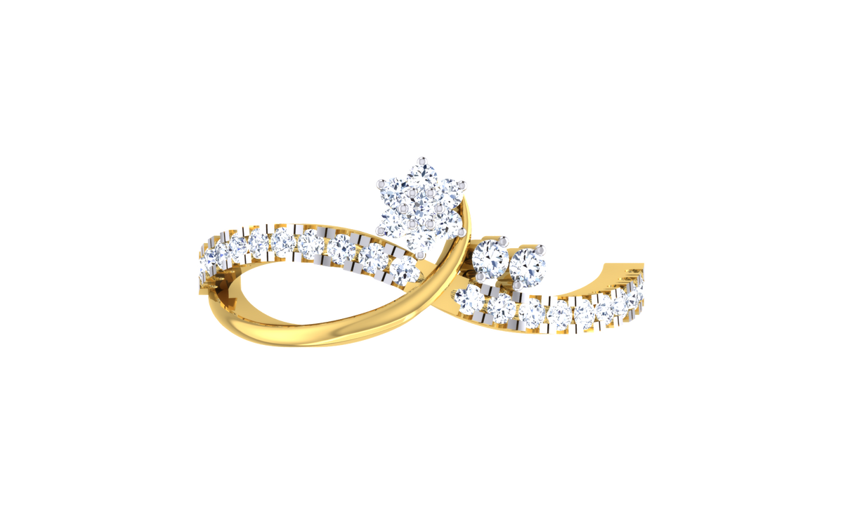 Luxury Geometric Diamond Ring