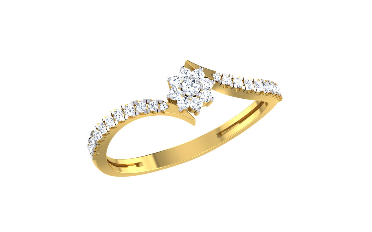 Petaline Floral Cluster Lab Grown Diamond Ring