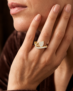 Valerisse Sculpted Wave Lab Grown Diamond Statement Ring.