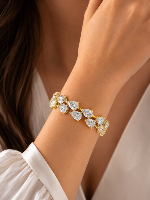 Calyssa Pear Cascade Lab Grown Diamond Bracelet