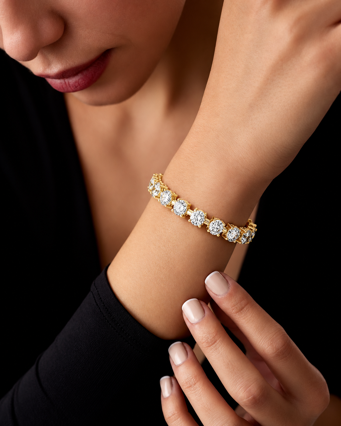 Solitelle Spaced Solitaire Lab Grown Diamond Tennis Bracelet