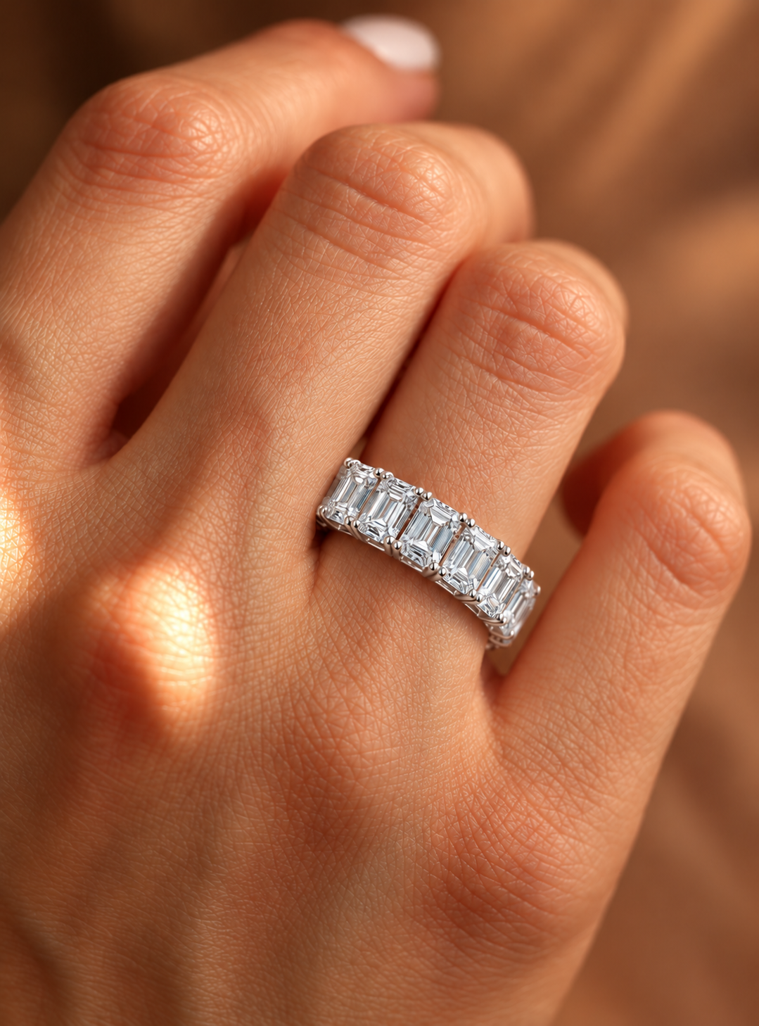 Opheliane Emerald-Cut Lab Grown Diamond Eternity Band