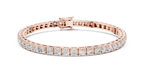 Latticia Square Frame Lab Grown Diamond Tennis Bracelet