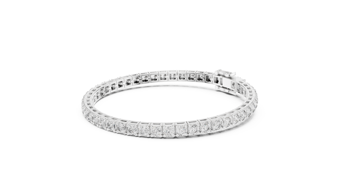 Latticia Square Frame Lab Grown Diamond Tennis Bracelet