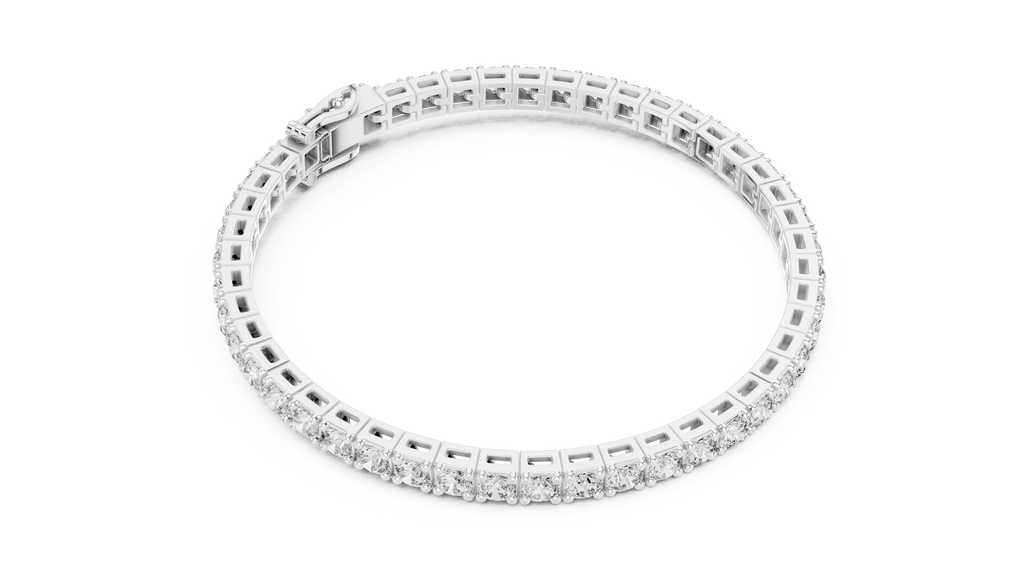 Latticia Square Frame Lab Grown Diamond Tennis Bracelet