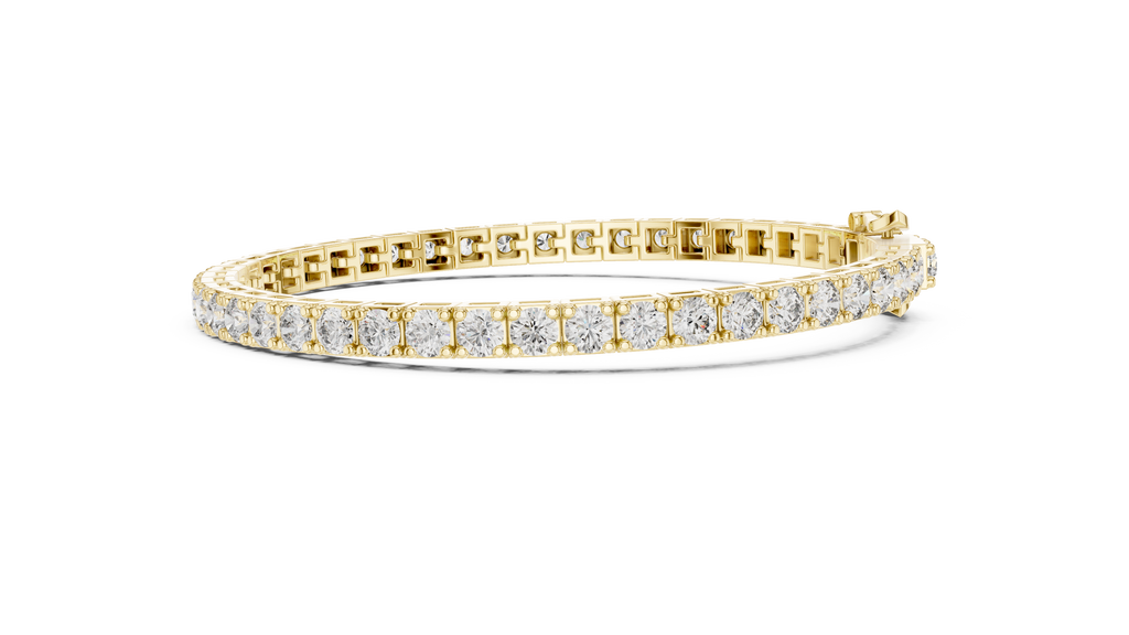 Gridelle Square Box Link Round Lab Grown Diamond Tennis Bracelet